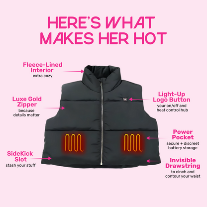 The Hot Tommies Heated Vest - Black